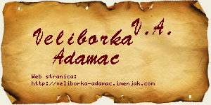 Veliborka Adamac vizit kartica